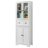 ZNTS FCH MDF Spray Paint 4 Doors 1 Pump Bathroom Cabinet White 62473247