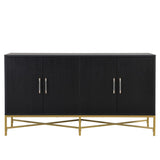 U_STYLE Distinctive Features of Four-Door Sideboard with Metal and Cross-Leg Design,Suitable for N711P170791B