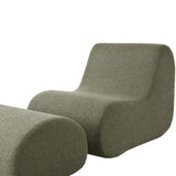 Mirod Elegant Accent Chair with Ottoman,Stylish Curved Design and Minimalist Lines for Ultimate N760P251232F