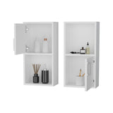 ZNTS White 2 Bathroom Medicine Cabinets with Open Shelf B062P175072