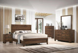 1pc Transitional 2-Drawer Nightstand with Metal Hardware Brown Cherry Finish Bedroom Furniture B011P144384