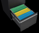 2 Drawer File Cabinet with Lock, Metal Under Desk Rolling Filing Cabinet fits Letter/Legal/A4 Size W1247125571