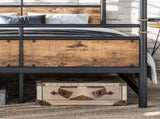 Queen Size Metal Canopy Bed, Upgraded Round-Pipe Metal Bed Frame, Industrial Modern Design, Black W5316P512581