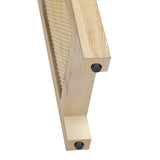 Narrow Console Table with Rattan Accent, Natural Wood Finish Entryway Table with Storage Drawers, 63493797