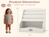 Kids 3-Tier Bookshelf & Toy Storage - Open Compartment Hidden Back Space, 24.5"x14"x31.5" 12287368