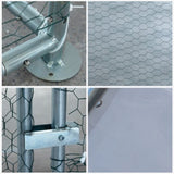 13 x 10 ft Large Metal Chicken Coop, Walk-in Poultry Cage Chicken Hen Run House with Waterproof 97780413