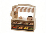 Wooden Grocery Store Playset, Pretend Play Supermarket with Cash Register, Play Food & Chalkboard 85822904