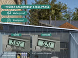 6x8FT Galvanized Steel Outdoor Storage Shed with Lockable Double Doors, Metal Lean to Shed with Free W2556P295413