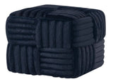 Square Ottoman Foot Stool Corduroy Vanity Chair Bench with Padded Woven Footrest for Entryway Living 28752742