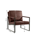 Lounge, living room, office or the reception area PVC leather accent arm chair with Extra thick W135958336
