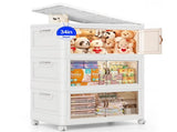 Premium 4 Tier Stackable Plastic Storage Bins with Lids - Foldable Closet Organizers and Storage 34218315