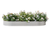 Raised Garden Bed Outdoor, Oval Large Metal Raised Planter Bed for for Plants, Vegetables, and W840102510