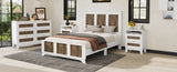Farmhouse Wooden Platform Full Size Bed, Modern Platform Bed with Wooden Strip Decoration, Plywood WF530905AAK