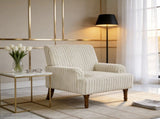 Modern Accent Chair with 3.5cmW Wide Wale Corduroy, 9" Solid Wood Legs, Comfortable Upholstered 91877293