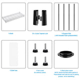 3 Tier Wire Shelving Unit, 1050 LBS NSF Height Adjustable Metal Garage Shelves, Heavy Duty W155091055