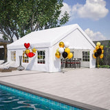 20x20 FT Party Tent with 2 Storage Bags & Removable Sidewalls, Outdoor Canopy Gazebo for Carport 09080861