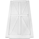 CRAZY ELF 36" x 80" Star Style Real Primed Door Slab, DIY Panel Door, Modern Interior Barn Door, W93642084