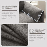 38" Single Sofa with Storage Ottoman, Adjustable Phone Holder, USB Charger, Side Storage Pockets, N723P303462E