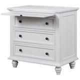 U_STYLE 3-Drawer Storage Wood Cabinet, End Table with Pull out Tray WF319367AAK
