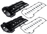 Pair Aluminum Engine Valve Cover Left & Right with Gasket Replacement for Jaguar S-Type 3.0L 25707937