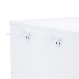 Salon Station Cabinet , White, 6 Drawers with 2 Hair Dryer Rings, 15mm PVC VacuumFormed Door, 15mm 15099828