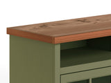 74 inch Fireplace TV Stand Console for TVs up to 85 inches, Minimal Assembly, Sage Green and B108P160246