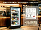 5.7 Cu.Ft Commercial Beverage Cooler, Double Tempered Glass Door Drink Refrigerator with Lock, 3 W5993P524899