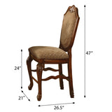 Beige and Cherry Solid Back Counter Height Stools B062P189108