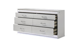 ZNTS Glam Modern Style 6- Drawer Dresser Made with Wood in White B009P243212