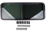 Universal RV Camper Window Teardrop Horizontal Sliding Glass Window 42" W X 22"H 10075928