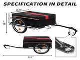 130*68*45cm Steel 100kg 16 Inch Quick Release Wheel Cloth Pocket Trailer Bicycle Trailer Rack 60979562