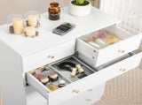 Modern Simple 4-Drawer Dresser Nightstand White 15130113