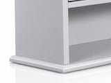 Grey, painted MDF, double-door, 56.2 13 58.5 cm, vertical-slat design, bathroom wall cabinet 69235384