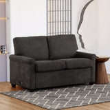 Convertible Twin Sleeper Sofa with USB Ports, Modern Upholstered Sofa Bed, Living Room 2-Seater B011P198404