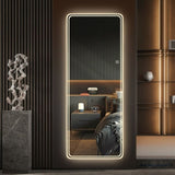 ZNTS 65"x24" Full Length Floor Mirror LED Whole Body Mirror, Wall Mounted Hanging Mirror with Lights, W2071P180840