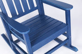 All Weather Rocking Chair Set with Side Table, 3-Piece Rocking Chair Set with Wood-Texture, Navy W2103P278564