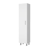 Clarno Tall Storage Cabinet, Single Door with Broom Hangers B128P148688