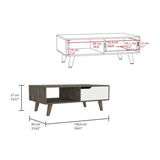 ZNTS Oslo Coffee Table 2.0, One Drawer, Four Legs B070P188811