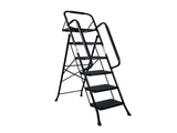 Step Ladder, Folding Step Stool with Wide Anti-Slip Pedal, Sturdy Steel Ladder, Convenient Handrail, W2660P468424