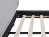 Diego Low Upholstered Platform Bed, Queen, Light Grey Polyester B2719P238661