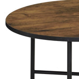 Vintage Oak and Black 2 Pieces Nesting Tables B062P181388