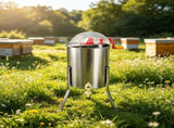 3-Frame Manual Honey Extractor, Stainless Steel Beekeeping Honey Spinner with Adjustable Stand & Lid 47283768