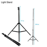 ZNTS 45W Photo Photography Umbrella Lighting Kit Studio Light Bulb Non-Woven Fabric Backdrop Stand 28327601