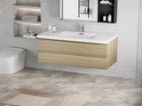 42" Floating Bathroom Vanity with Sink, Modern Wall-Mounted Bathroom Storage Vanity Cabinet with W1573P152700