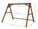 188*135*170cm 600lbs Fir Suitable For 4ft Swing Chair Wood Swing Frame Carbonized Color 15911757