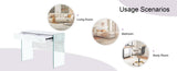 White environmental protection MDF minimalist dresser, desk, desktop computer desk, with double W1151P183696