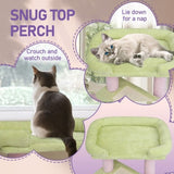 27.5in Cat Tree, Multi-level Cat Tower with Cat Scratching Post and Pad, Cozy Cat Condo, Padded Top 73326498