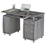 ZNTS Complete Workstation Computer Desk with Storage, Grey 74539286