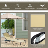 ZNTS Foldable Outdoor Chaise Lounge Chair, 5-Level Reclining Camping Tanning Chair with Strong Oxford W2225141504