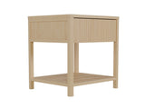 Bamboo Bedroom Nightstand with Charging Station, 2 Tier End Table, Bamboo Bedside Table with USB W2207P504489